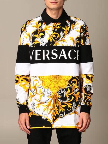 versace sport polo|versace long sleeve polo.